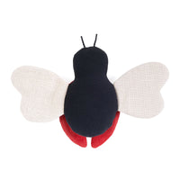 EcoZippy Corduroy Critter Ladybug Squeaky Dog Toy
