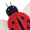 EcoZippy Corduroy Critter Ladybug Squeaky Dog Toy