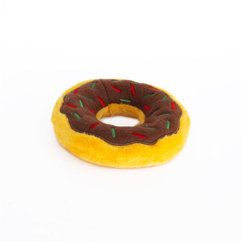 Gingerbread Donutz Christmas Holiday Plush Squeaky Dog Toy