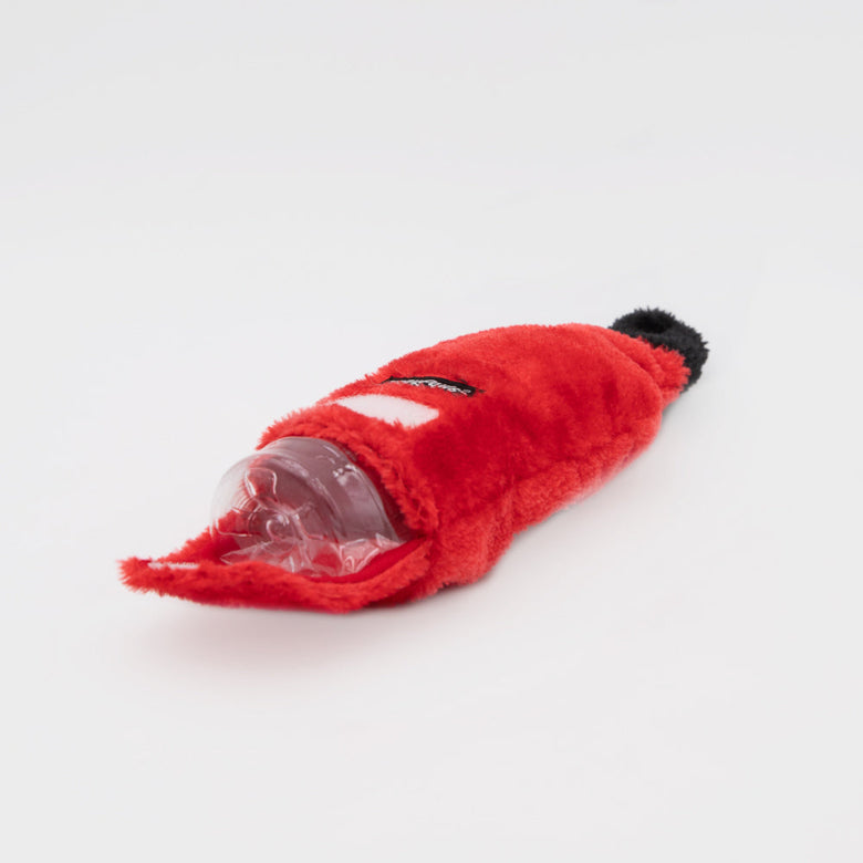 Happy Hour Crusherz Christmas Holiday Santa's Schnapps Plush Squeaky Dog Toy