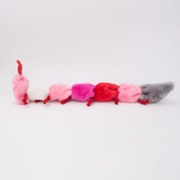 ZippyPaws Dog Toys Caterpillar Valentine's Hearts Long Plush Squeaky Dog Toy