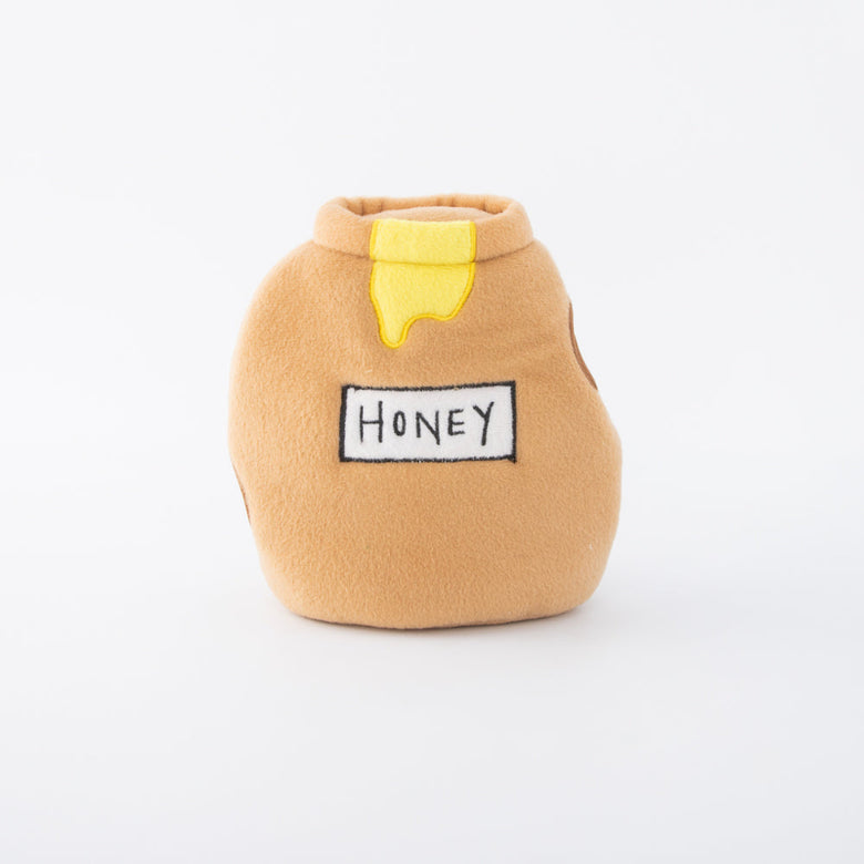 Burrow Honey Pot Interactive Plush Squeaky Dog Toy Set - 4 Pc