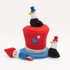 Americana Burrow Patriotic Top Hat Interactive Dog Toy Set - 4 Pc