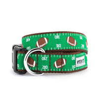 The Worthy Dog COLLARS XS Football Field Green Dog Collar