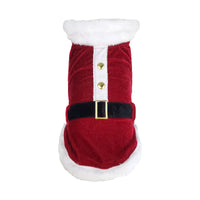 Christmas Santa Claus Red Velvet Holiday Dog Coat