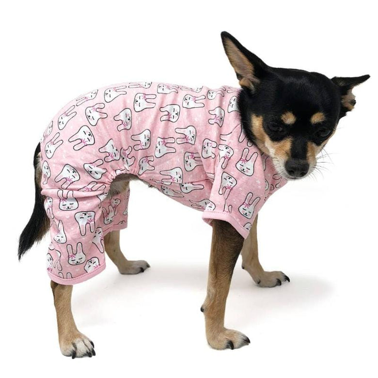 Dogo Pet Pajamas Pink Bunny Easter Spring Dog Jumper PJ's