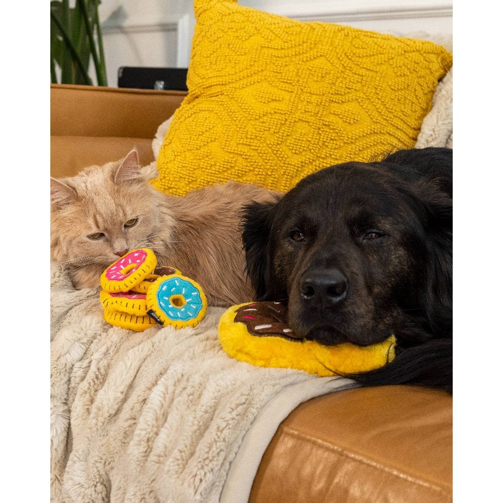 ZippyPaws dog toys Jumbo Donutz Chocolate Sprinkles Squeaky Dog Toy