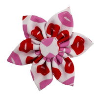 Huxley & Kent Bow Ties SM Kiss Kiss Lips Pinwheel Pet Collar Attachment - 2 Sizes