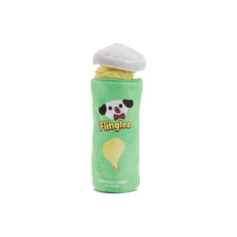 BARK dog toys Flingles Can Plush Dog Toy
