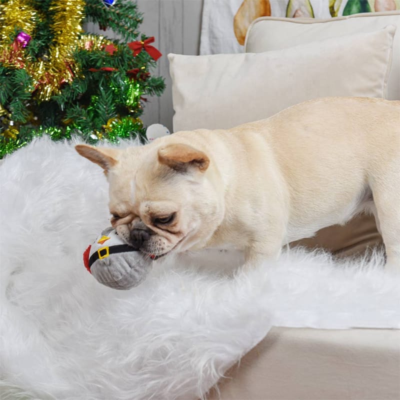 Hugsmart Products Inc dog toys Happy Woofmas Penguin Ball Plush Dog Toy