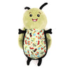 The Worthy Dog Dog Toys Green Snuggle Bug Spring Plush Wing Flapping Dog Toy