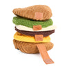 ZippyPaws dog toys Snufflerz Stacks Breakfast Sandwich Interactive Plush Dog Toy