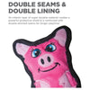 Outward Hound dog toys Invincibles Pig Durable Plush Pink XS Dog Toy