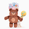 Yappy Birthday Party Bear Rope Tug Plush Squeaky Dog Toy