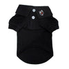 Doggie Design Tee's XS Jet Black Solid Collared Dog Polo