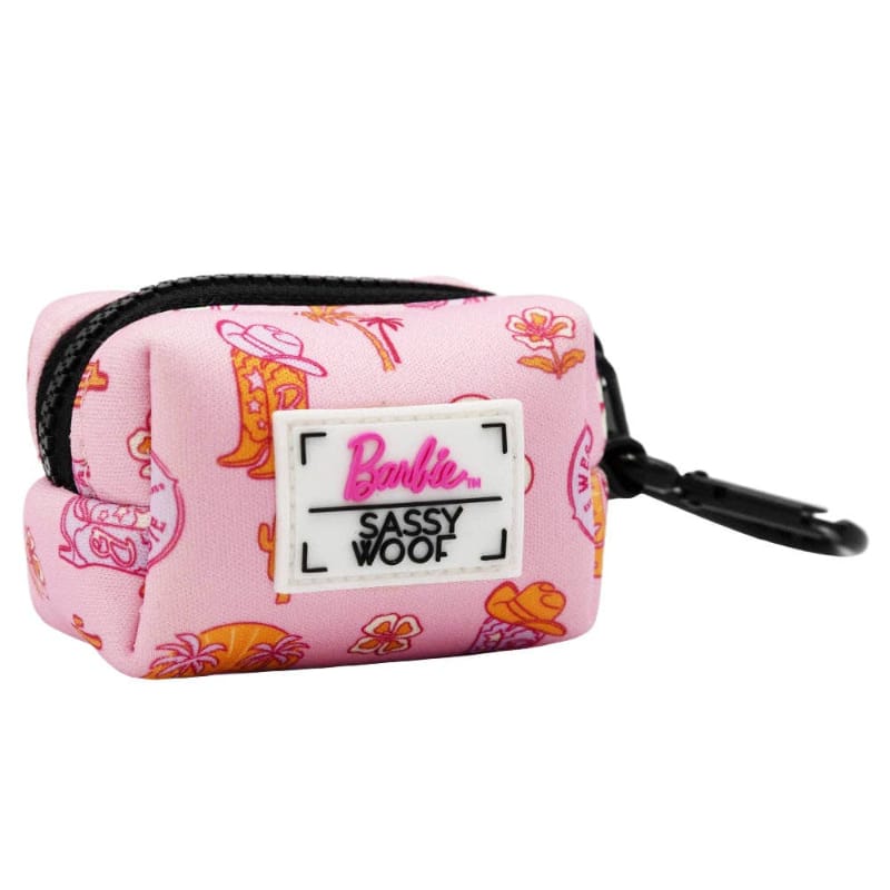 SASSY WOOF Waste Bag Dispenser Western B Pink Dog Waste Bag Holder