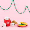 Holiday Christmas Burrow Hot Cocoa Interactive Plush Squeak Dog Toy Set - 4Pc