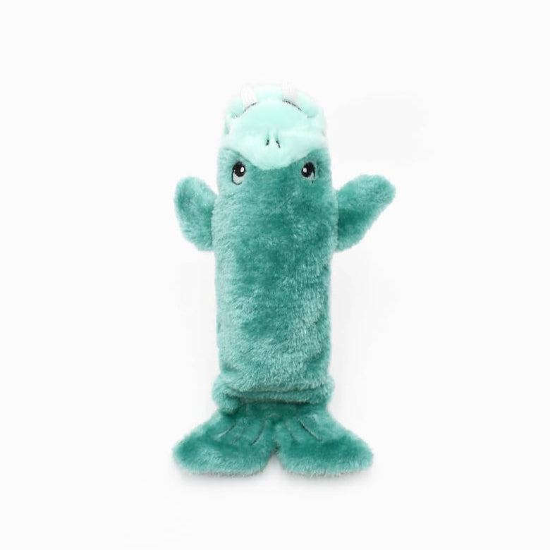 ZippyPaws dog toys Bottle Crusherz Teal Walrus Plush Dog Toy