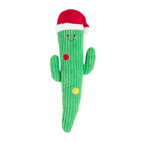 Holiday Jigglerz Christmas Cactus Plush Squeaky Dog Toy