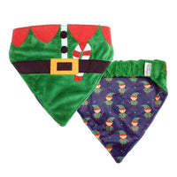 Barker's Bowtique Bandanas XS Christmas Reversible Elf Dog Bandana