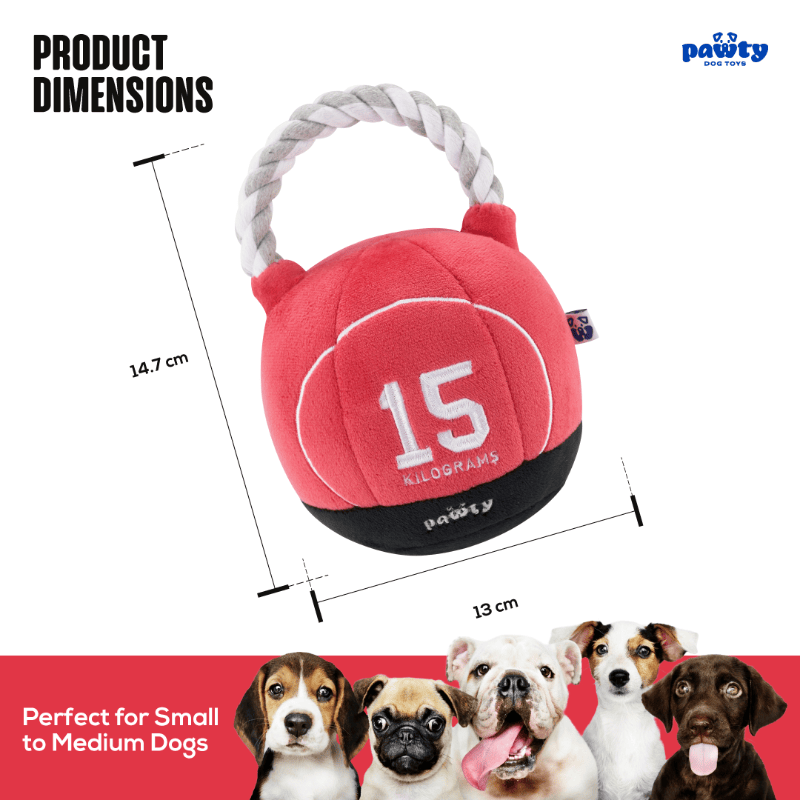 PAWTY Dog Toys dog toys Kettlebell Plush Tug Rope Interactive Dog Toy