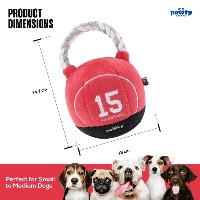 PAWTY Dog Toys dog toys Kettlebell Plush Tug Rope Interactive Dog Toy