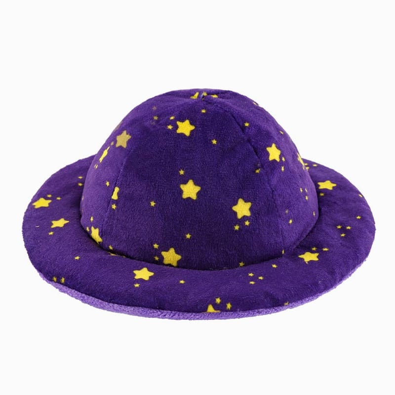 Hugsmart Products Inc dog toys Space Paws Purple Orange Flip the UFO Plush Dog Toy