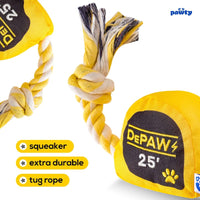 PAWTY Dog Toys dog toys Took Kit Tape Measurer Canvas Squeak Rope Dog Toy