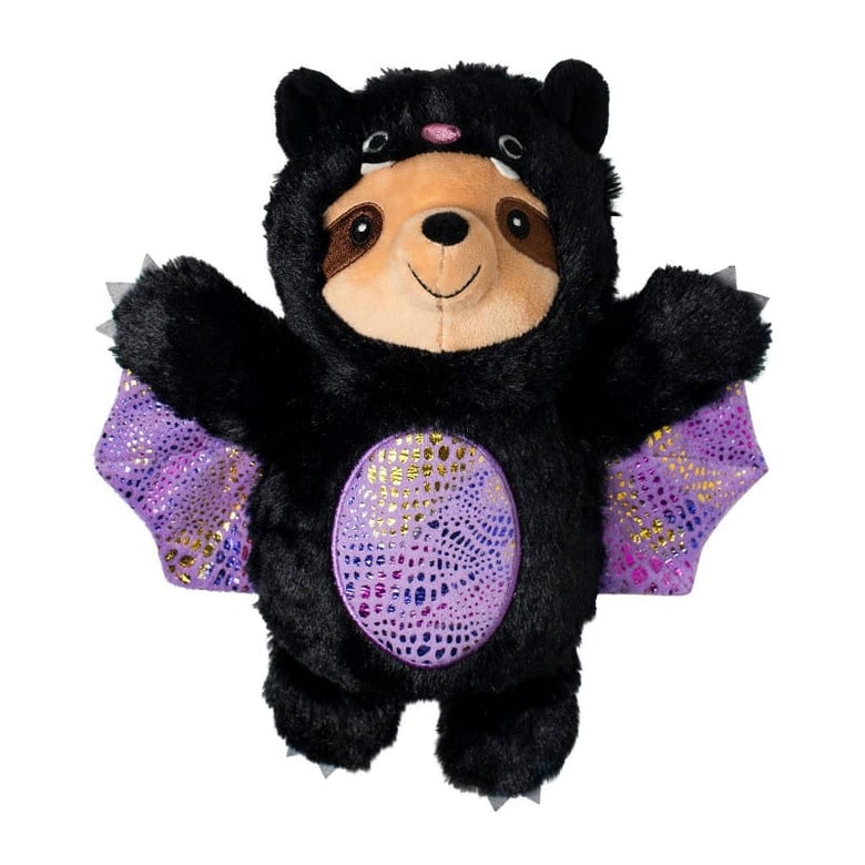 PetShop by Fringe Studio dog toys Halloween It Be Like Bat Purple Winged Sloth Crinkle Plush Squeak Dog Toy