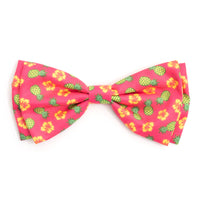 Pineapples Summer Pink Bow Tie Pet Collar Attachment - 2 Sizes