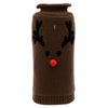 Christmas Reindeer Face Warm Holiday Brown Turtleneck Dog Sweater