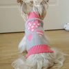 TM - NGS PET SHOP Dog Apparel XXS Adorable Triple Heart Patterned Pink & Grey Turtleneck Dog Sweater