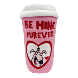 Huxley & Kent dog toys Be Mine Furever Latte (Double Sided) Plush Squeak Dog Toy - 2 Sizes