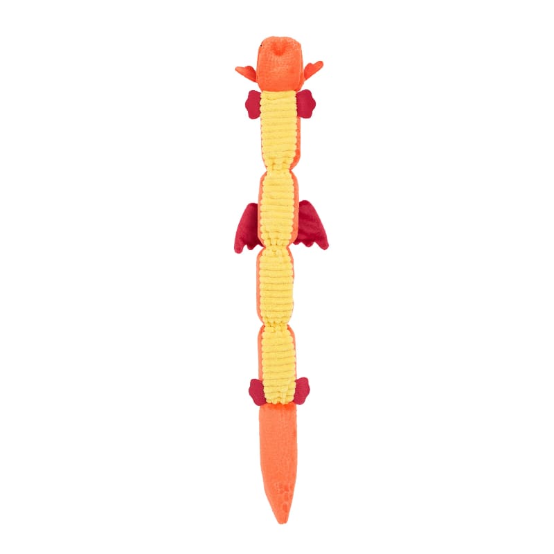 ZippyPaws dog toys Red Zippy Dragonz Long Squeaky Plush Dog Toy