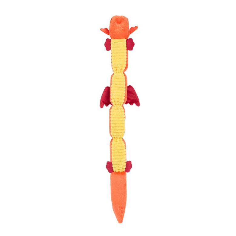 ZippyPaws dog toys Red Zippy Dragonz Long Squeaky Plush Dog Toy