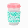 Hugsmart Products Inc dog toys Yappy Birthday Pink Birthday Coffee Cup Rubber Dog Toy