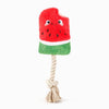 Hugsmart Products Inc dog toys Summer Watermelon Popsicle Rope Tug Plush Dog Toy