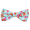 Butterflies Pale Blue Bow Tie Pet Collar Attachment - 2 Sizes