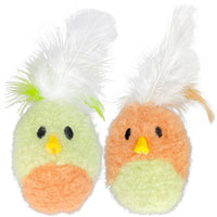 Multipet Cat Toys Feather Bird w/ Ctnp Cat Toy Set - 2pk