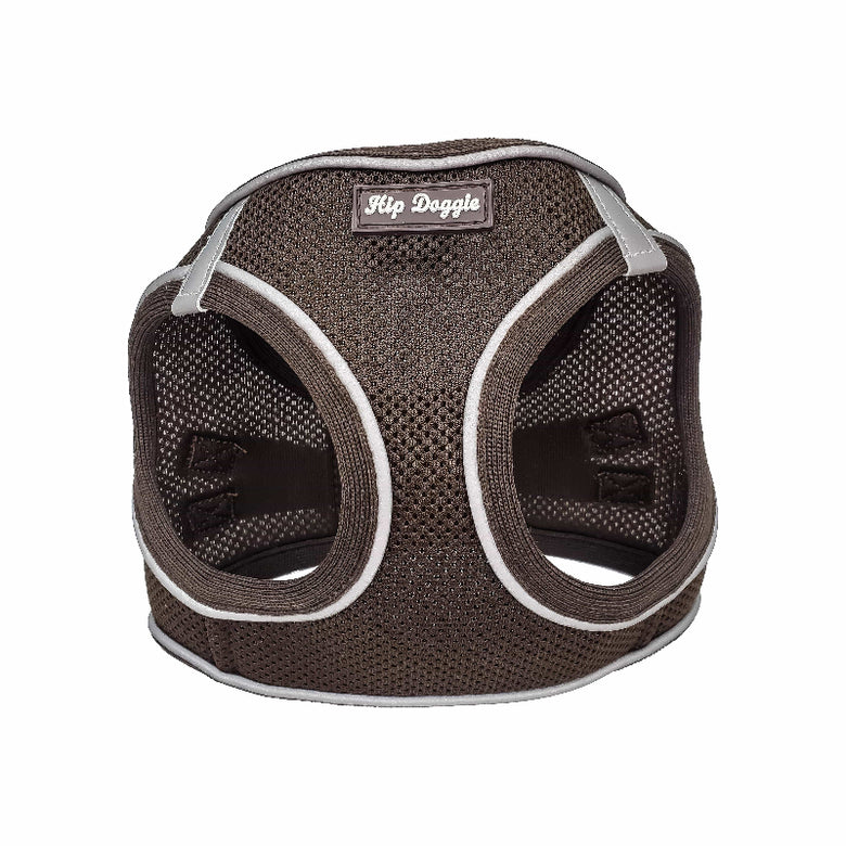 Barker's Bowtique Barker's Bowtique - Hip Doggie -  EZ Step-In Harness Vest - Brown: XXS