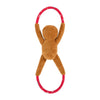 Christmas Holiday RopeTugz Gingerbread Man Plush Squeaky Tug Dog Toy