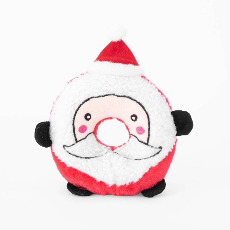 ZippyPaws dog toys Donutz Buddies Santa Claus Dog Toy