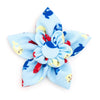 Narwhals Blue Flower Pet Collar Attachment - 2 Sizes