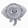 Hugsmart Products Inc dog toys Ocean Pals Stingray Smiley Face Super Ball Mesh Plush Dog Toy