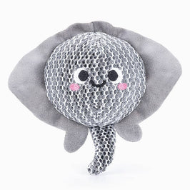 Hugsmart Products Inc dog toys Ocean Pals Stingray Smiley Face Super Ball Mesh Plush Dog Toy