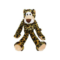 Multipet dog toys Swingin' Safari Leopard Plush Squeak Dog Toy - 19"