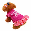 AE dog apparel Mommy's Little Love Hot Pink and Polka Dots Ruffled Dog Dress