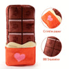 TM - PETTEEPOE dog toys Choco-late Shaped Paw Print Candy Bar Plush Heart Interactive Dog Toy