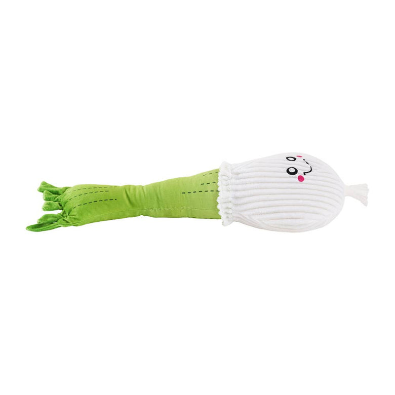 Jigglerz Fresh Onion Plush Squeaky Dog Toy