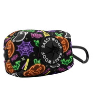 SASSY WOOF Waste Bag Dispenser Halloween Neon Frights Dog Waste Bag Holder
